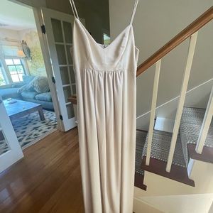 Amanda Uprichard The Gown maxi dress in “Bone” Size P